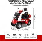 ZVG 1000W Four-Wheel Travel Mobility Scooter, photo 3