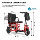 ZVG 700W Dual Motor 3-Wheel Folding Mobility Scooter, photo 4