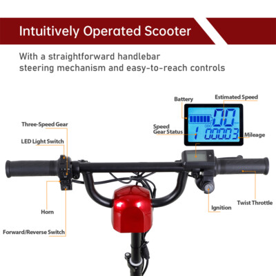 Metro Mobility 3-Wheel Lightweight Travel Mobility Scooter, photo 5