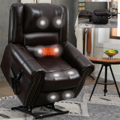 COMFORTMAX Power Lift Recliner Chair, Heat & Massage