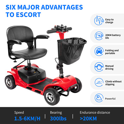 Verpal 4-Wheel Power Mobility Scooter, Heavy Duty Travel