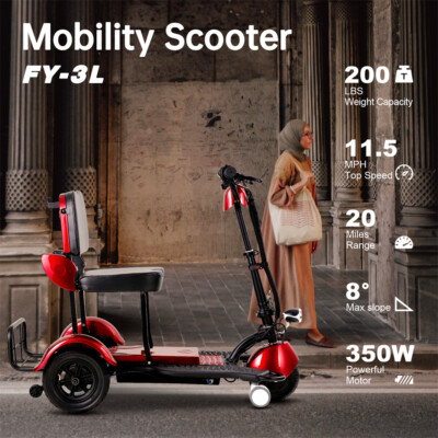 Metro Mobility 3-Wheel Lightweight Travel Mobility Scooter, photo 3