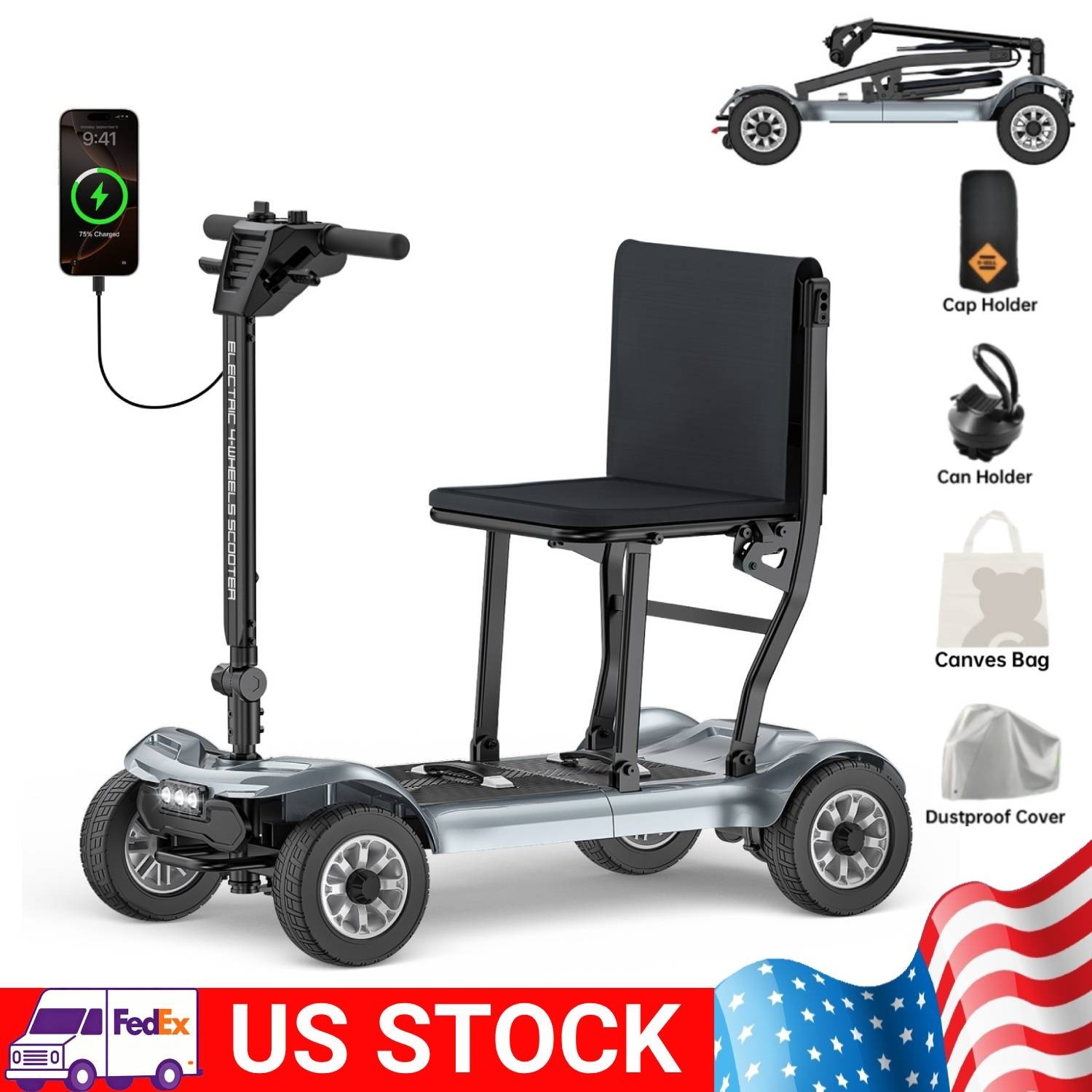 PAISEEC Ultra-Lightweight Electric Mobility Scooter