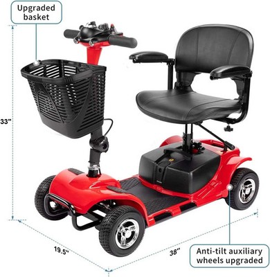Verpal Heavy Duty 4-Wheel Folding Mobility Scooter
