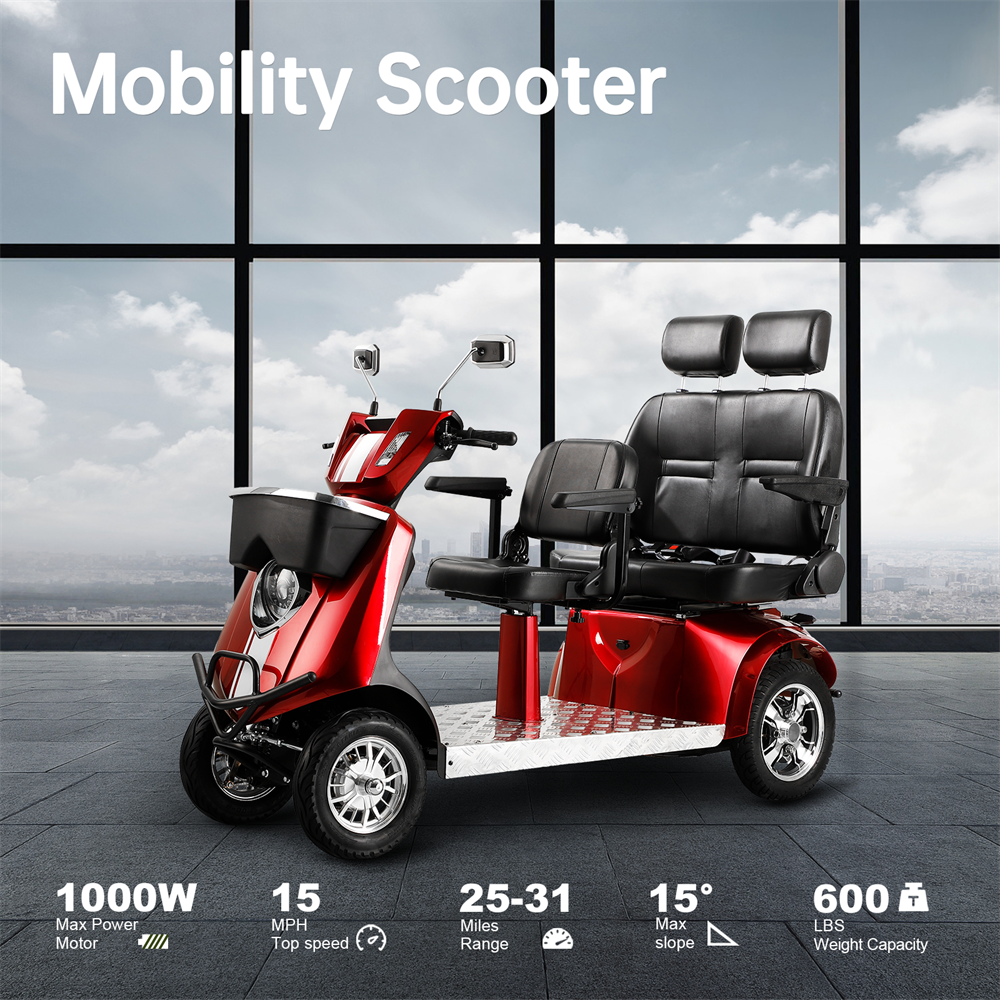 ZVG Heavy Duty 3-Seater 1000W Mobility Scooter