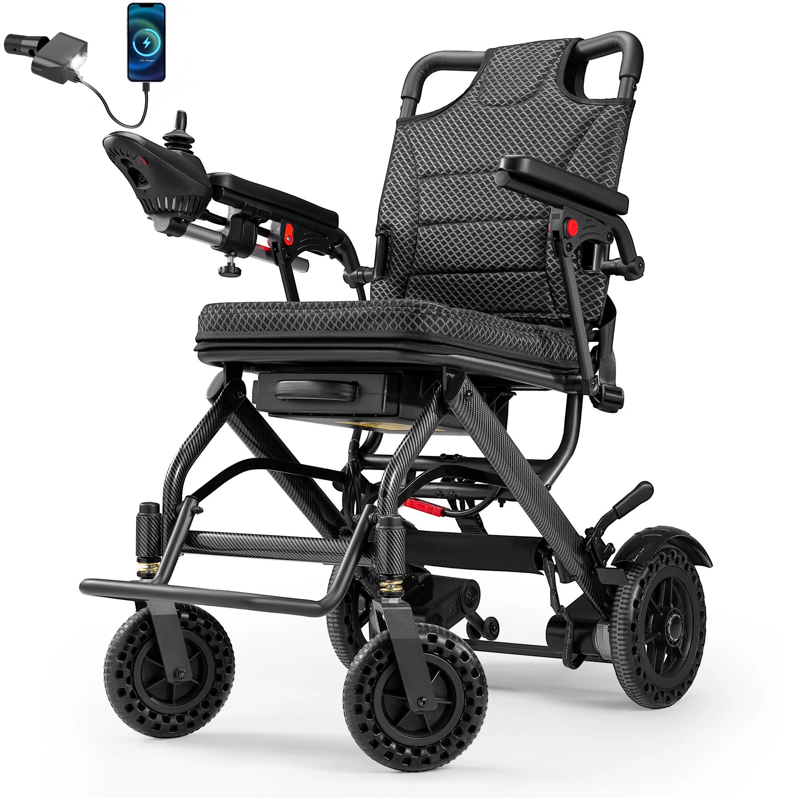 Verpal Foldable Lightweight Electric Wheelchair