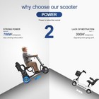 ZVG Dual Motor 700W 3-Wheel Foldable Mobility Scooter, photo 5