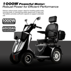 ZVG Heavy Duty 4-Wheel Mobility Scooter, 40 Miles, photo 3